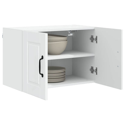 Küchenschrank mit Regal 2 pcs Hochglanz Weiß 60 x 31 x 40 cm