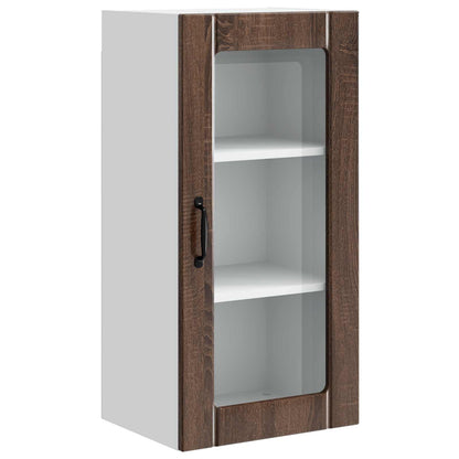 Küchenschrank mit Tür 2 pcs Braun Eichen-Optik 40 x 31 x 80 cm