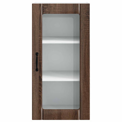 Küchenschrank mit Tür 2 pcs Braun Eichen-Optik 40 x 31 x 80 cm