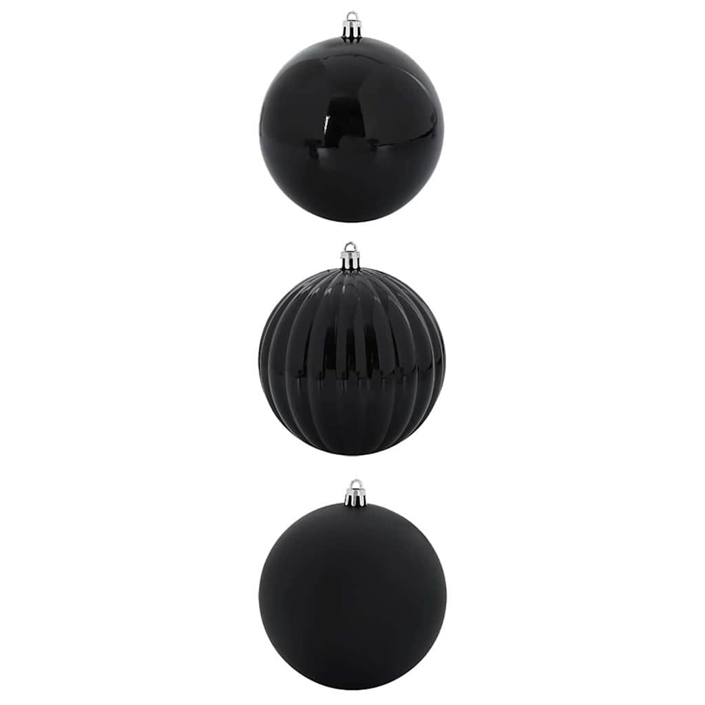 Weihnachtsbaumkugel Set XXL 3 pcs Schwarz Kunststoff