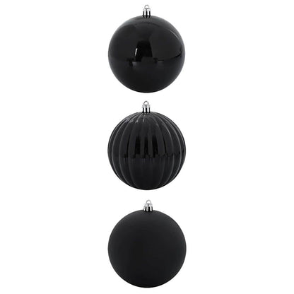 Weihnachtsbaumkugel Set XXL 3 pcs Schwarz Kunststoff