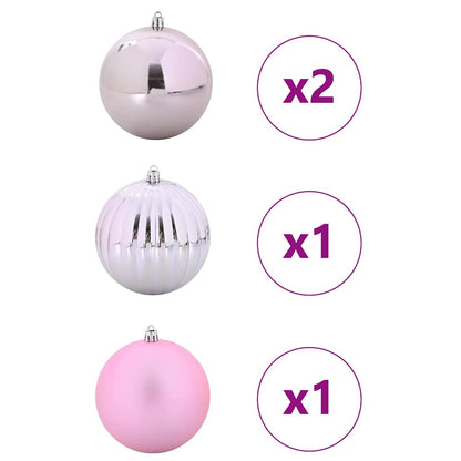 Weihnachtsbaumkugel Set XXL 4 pcs Rosa Kunststoff