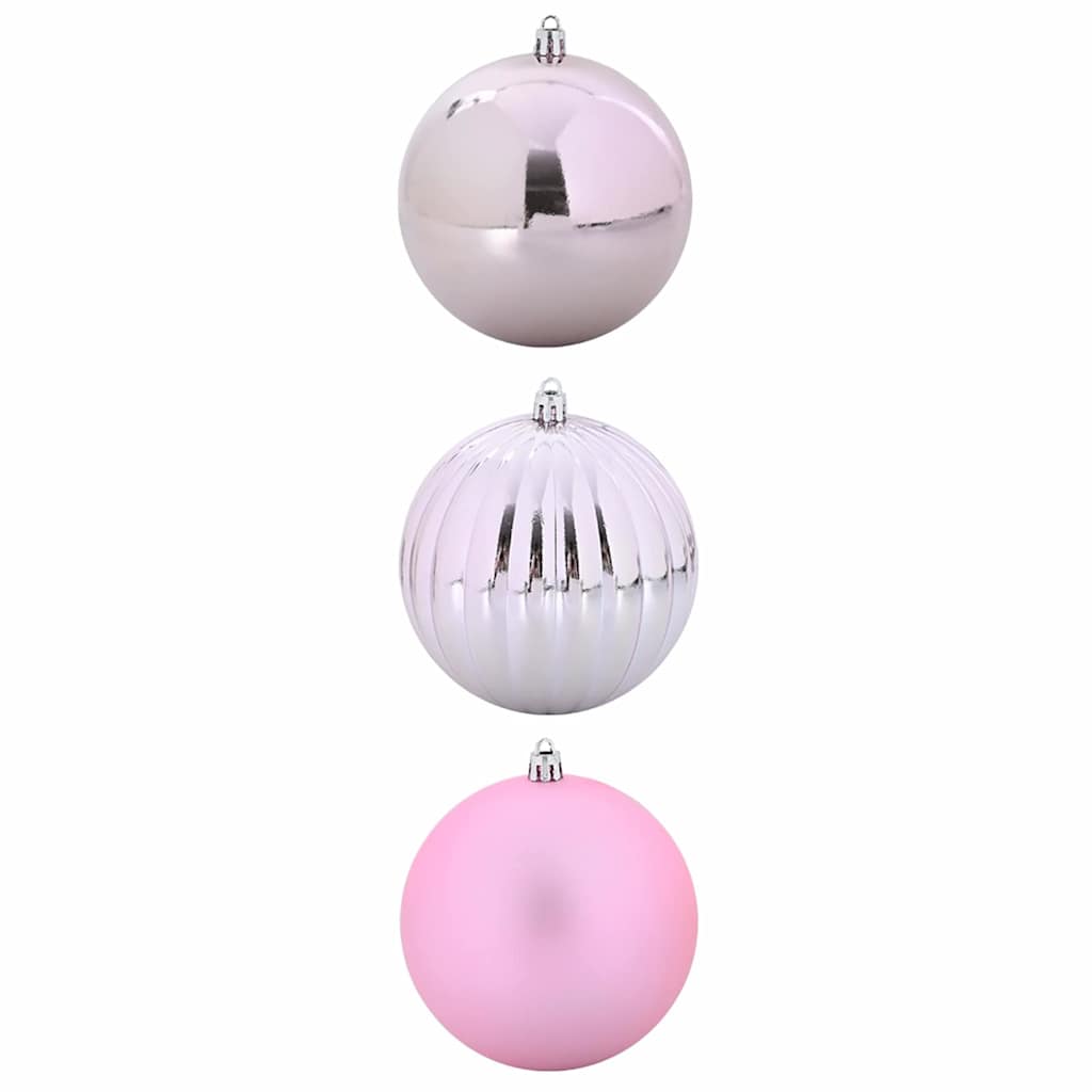 Weihnachtsbaumkugel Set XXL 3 pcs Rosa Kunststoff