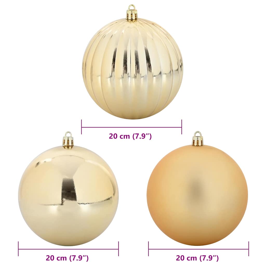 Weihnachtsbaumkugel-Set XXL 4 pcs Gold Kunststoff