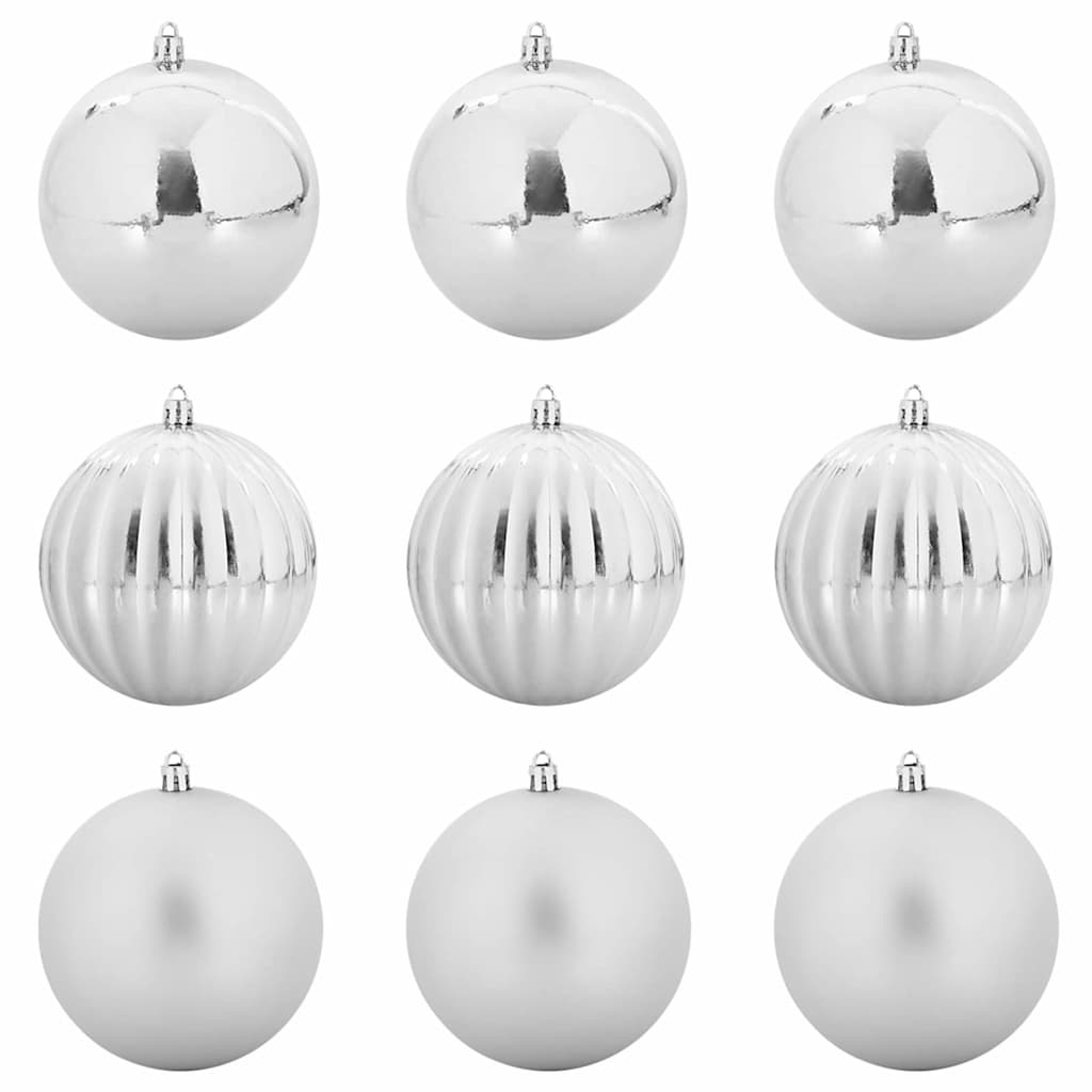 Weihnachtskugeln Set XL 9 pcs Silber Kunststoff