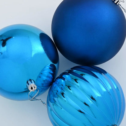 Weihnachtskugel Set XL 9 pcs Blau Kunststoff