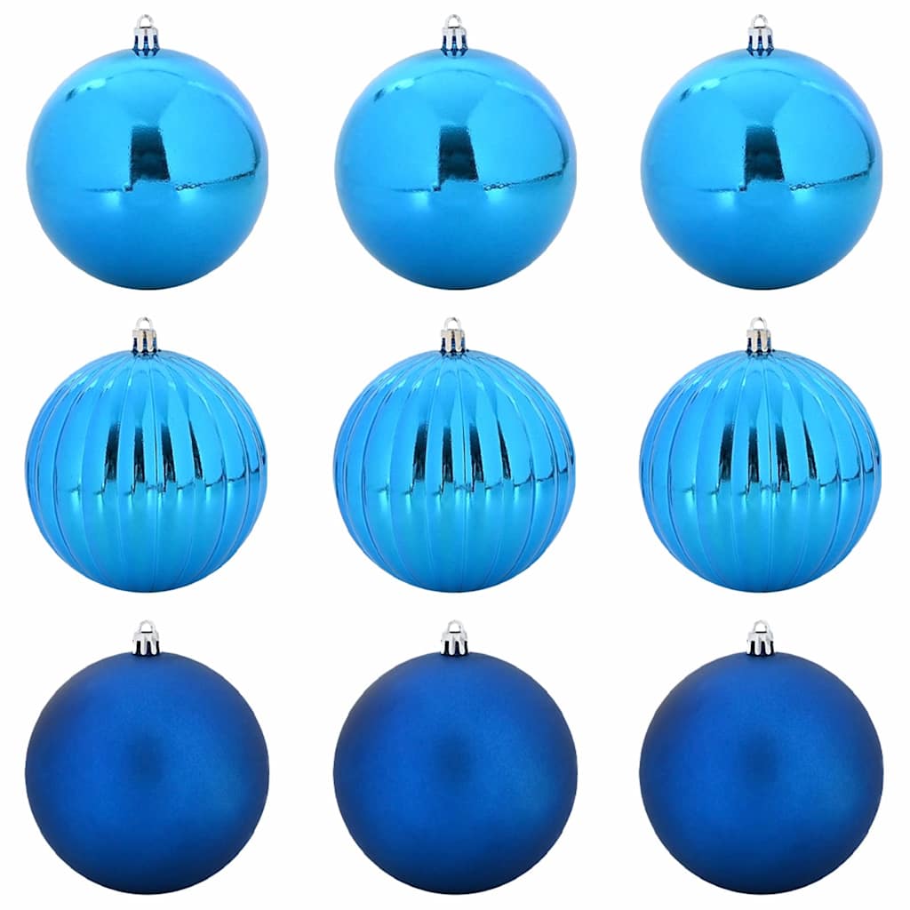 Weihnachtskugel Set XL 9 pcs Blau Kunststoff