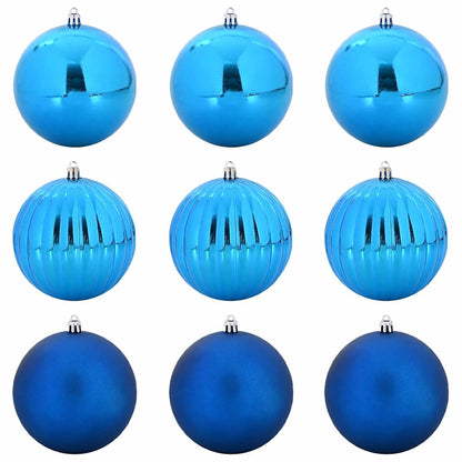 Weihnachtskugel Set XL 9 pcs Blau Kunststoff