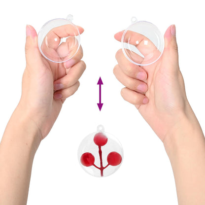 Weihnachtskugel-Set 50 pcs Transparent Ø 5 cm Kunststoff