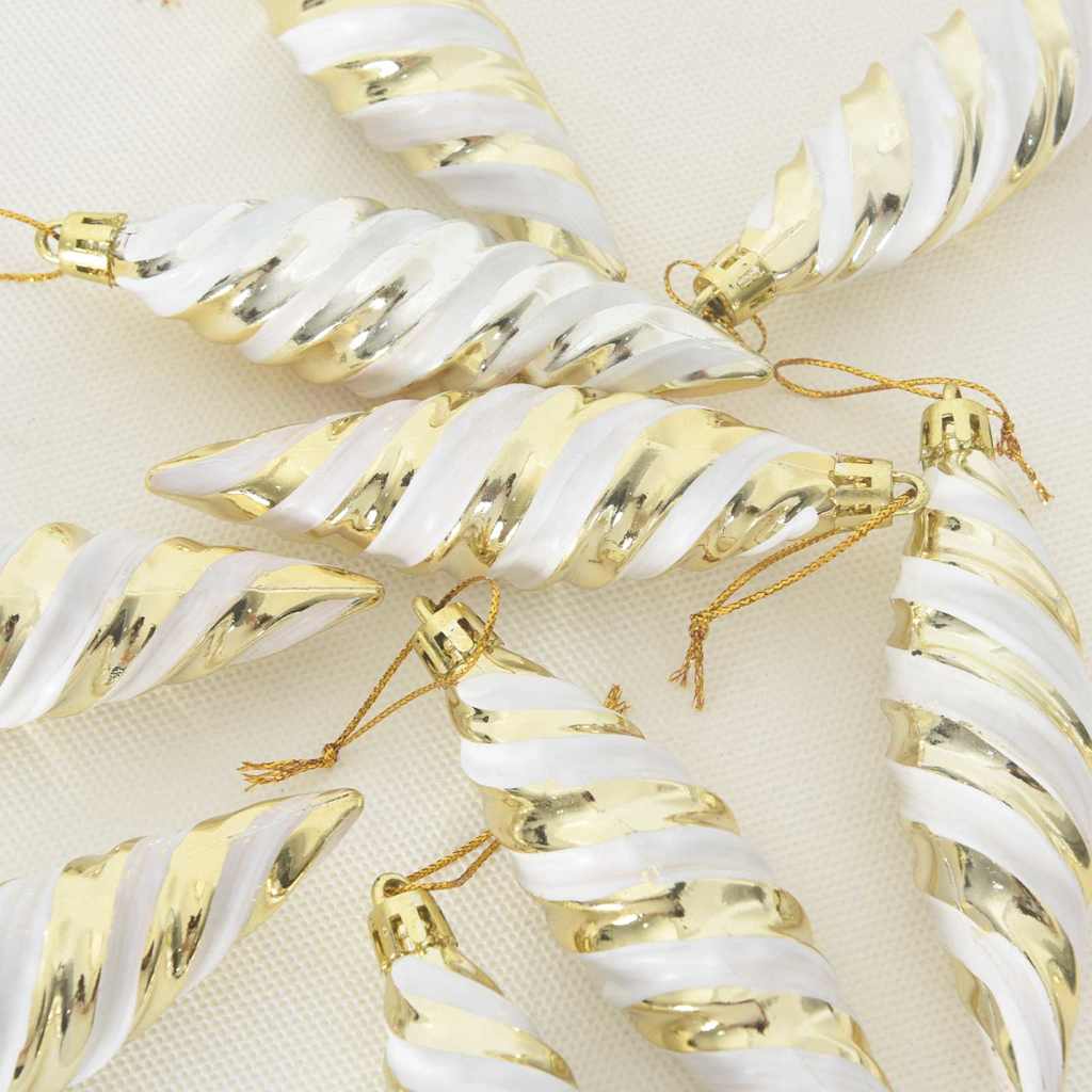 Weihnachtliche Spiralenform Kugel 40 pcs Gold Kunststoff