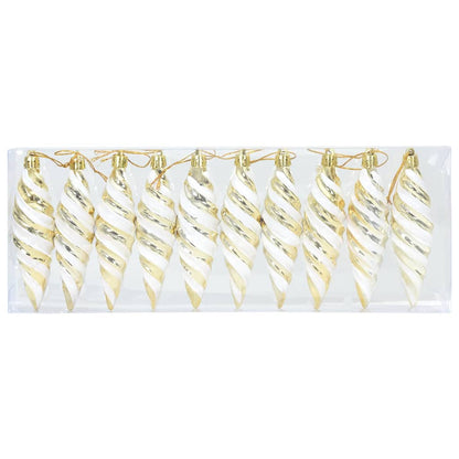 Weihnachtliche Spiralenform Kugel 40 pcs Gold Kunststoff