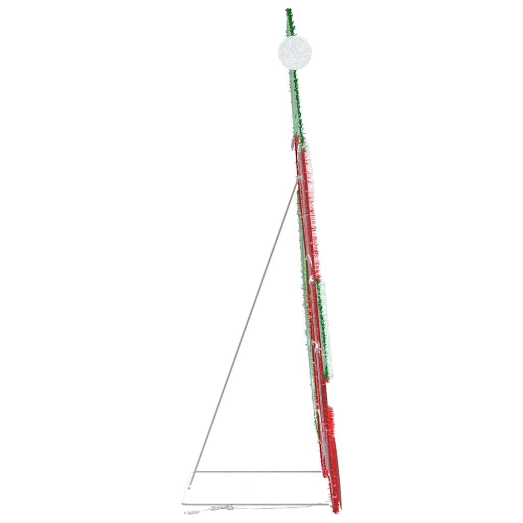 Beleuchteter Weihnachtsmann Warmes Weiß 70 x 62 cm Lamé-Stoff