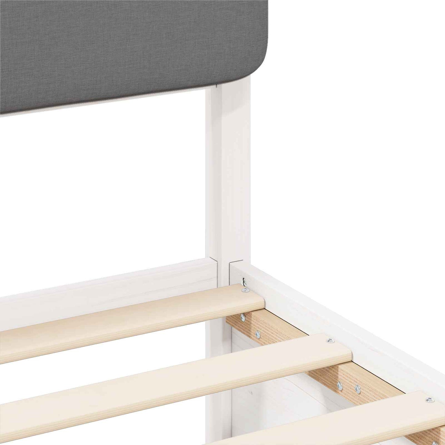 Bettgestell mit gepolstertem Kopfteil Schwarz 200 x 200 cm