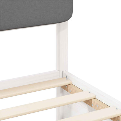 Bettgestell mit gepolstertem Kopfteil Schwarz 200 x 200 cm