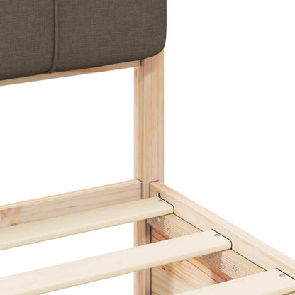 Bettgestell mit gepolstertem Kopfteil Taupe 160 x 200 cm