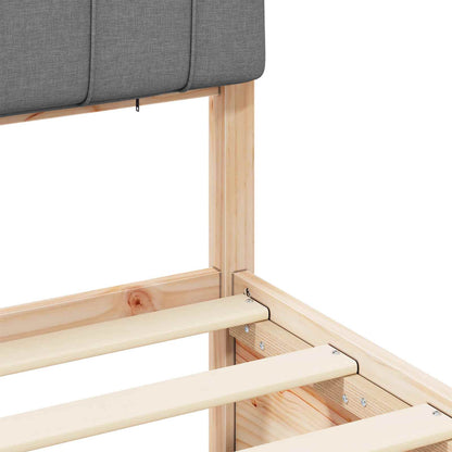 Bettgestell mit gepolstertem Kopfteil Hellgrau 180 x 200 cm