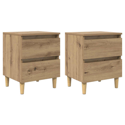 Bettschränke 2 pcs Artisan-Eiche 40 x 35 x 50 cm Holzwerkstoff