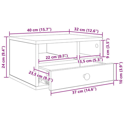 Druckerständer Altholz 40 x 32 x 24 cm Holzwerkstoff