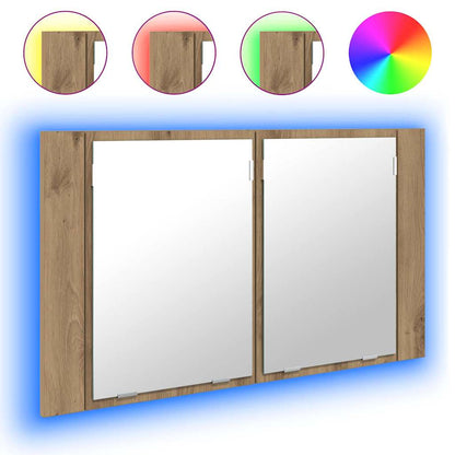 Badezimmerspiegelschrank mit Tür Artisan-Eiche 80 x 12 x 45 cm