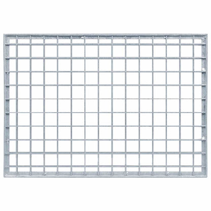 Gitter Silber 50 x 35 x 2 cm Feuerverzinkter Stahl