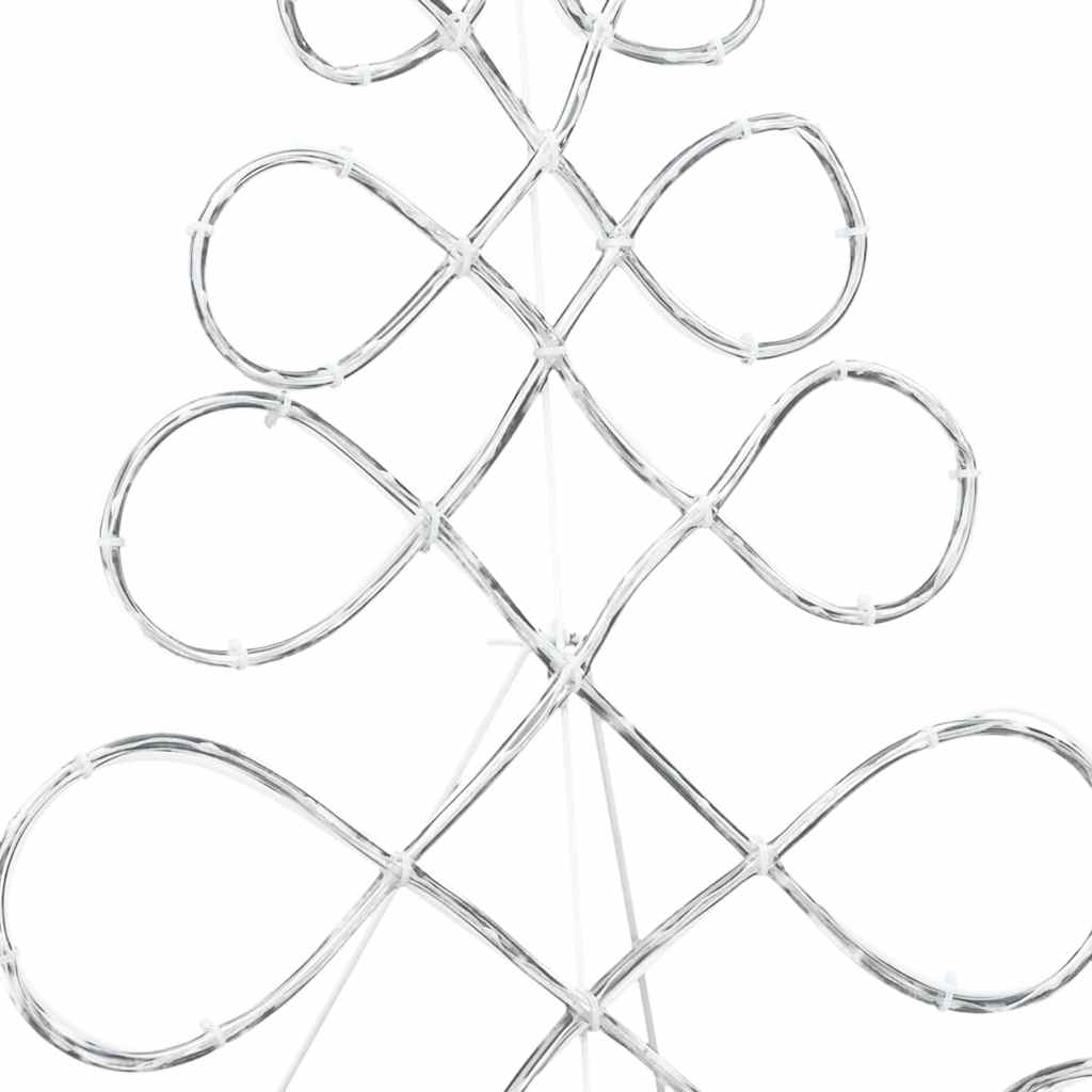 Lichterbaum in Weihnachtsbaumform Mehrfarbig 78 x 58 cm PVC