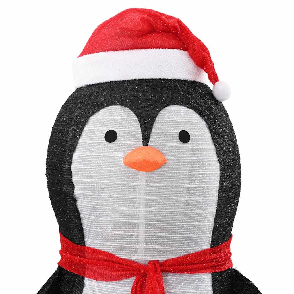 Schnee-Pinguin Figur mit 600 LEDs Warmes Weiß 78 x 178 cm Stoff