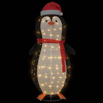 Schnee-Pinguin Figur mit 600 LEDs Warmes Weiß 78 x 178 cm Stoff