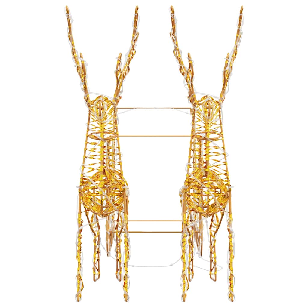 Rentier Zieh Schlitten Warmes Weiß 30 x 12 x 55 cm PET