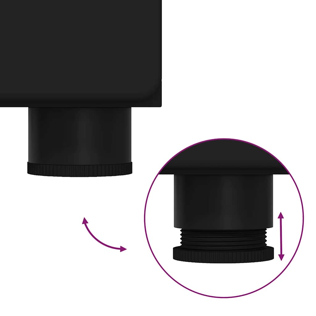 Highboard mit Tür FLORIN Schwarz 60 x 35 x 182 cm Holzwerkstoff