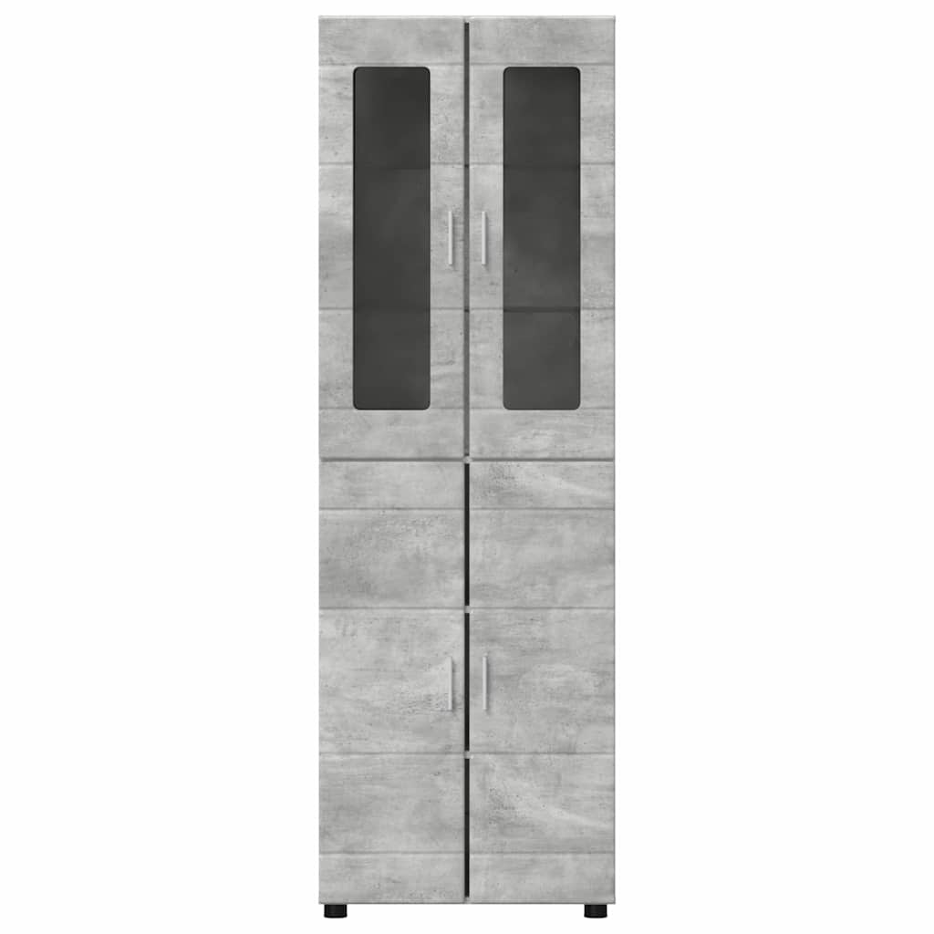 Highboard FLORIN Beton Grau 60 x 35 x 182 cm Holzwerkstoff
