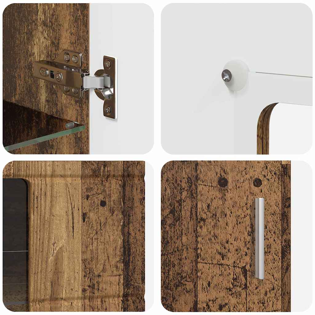 TV-Schrankset mit Schubladen FLORIN Altholz Holzwerkstoff