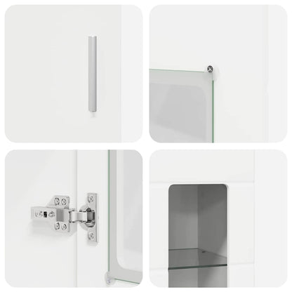 TV-Schrankset mit Schubladen mit Tür FLORIN Weiß Holzwerkstoff