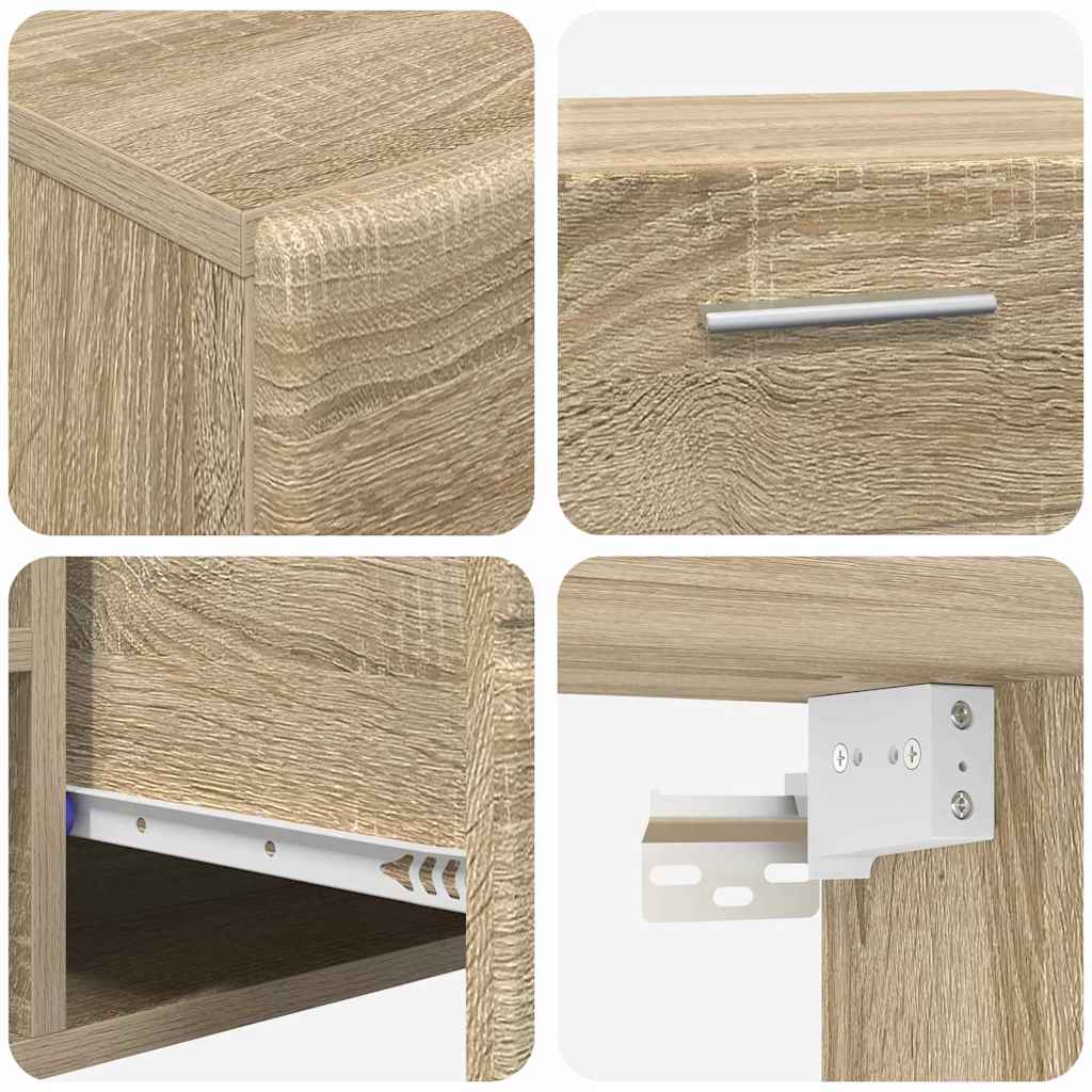 TV-Schrankset mit Schubladen FLORIN Sonoma-Eiche Holzwerkstoff