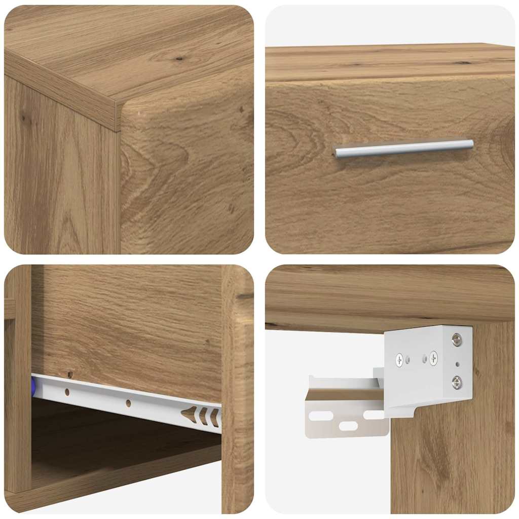 TV-Schrankset mit Schubladen FLORIN Artisan-Eiche Holzwerkstoff