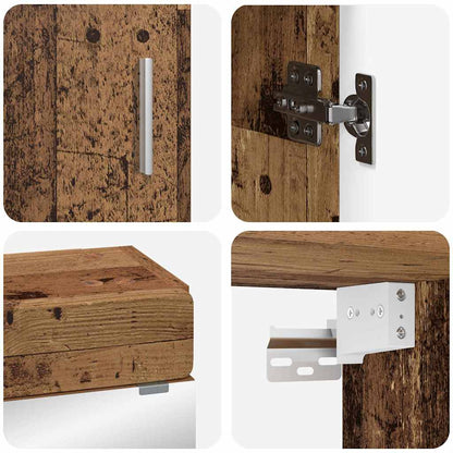 Badezimmermöbel-Set mit Schubladen TULUM Altholz Holzwerkstoff