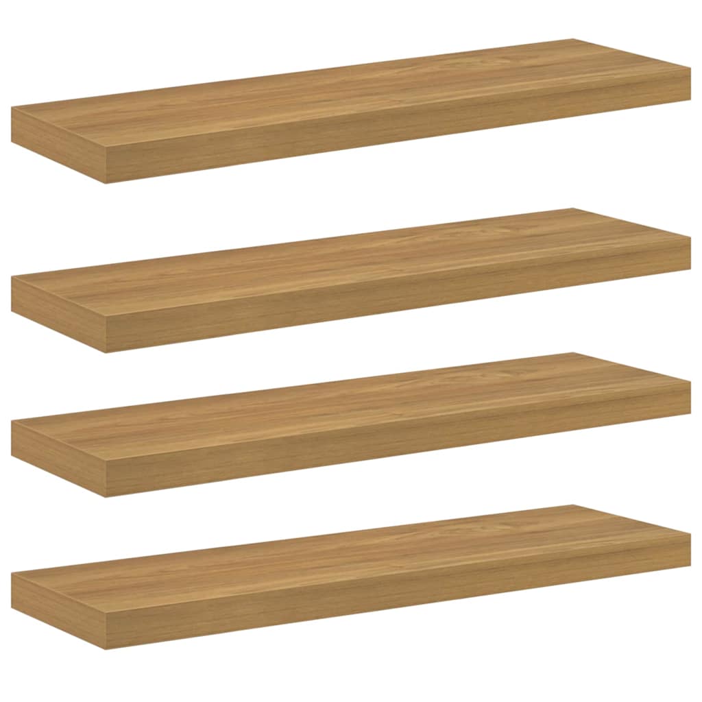Wandregal 4 pcs Braun 80 x 23,5 x 4 cm Holzwerkstoff