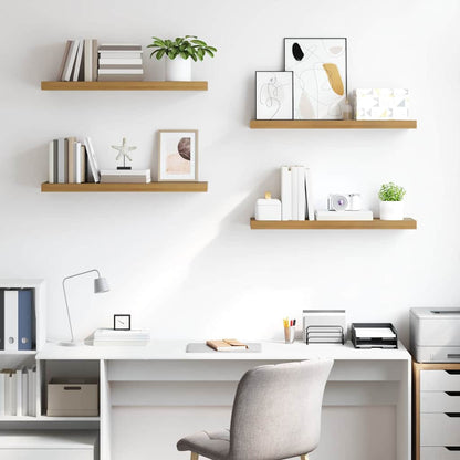 Wandregal 4 pcs Braun 90 x 23,5 x 4 cm Holzwerkstoff