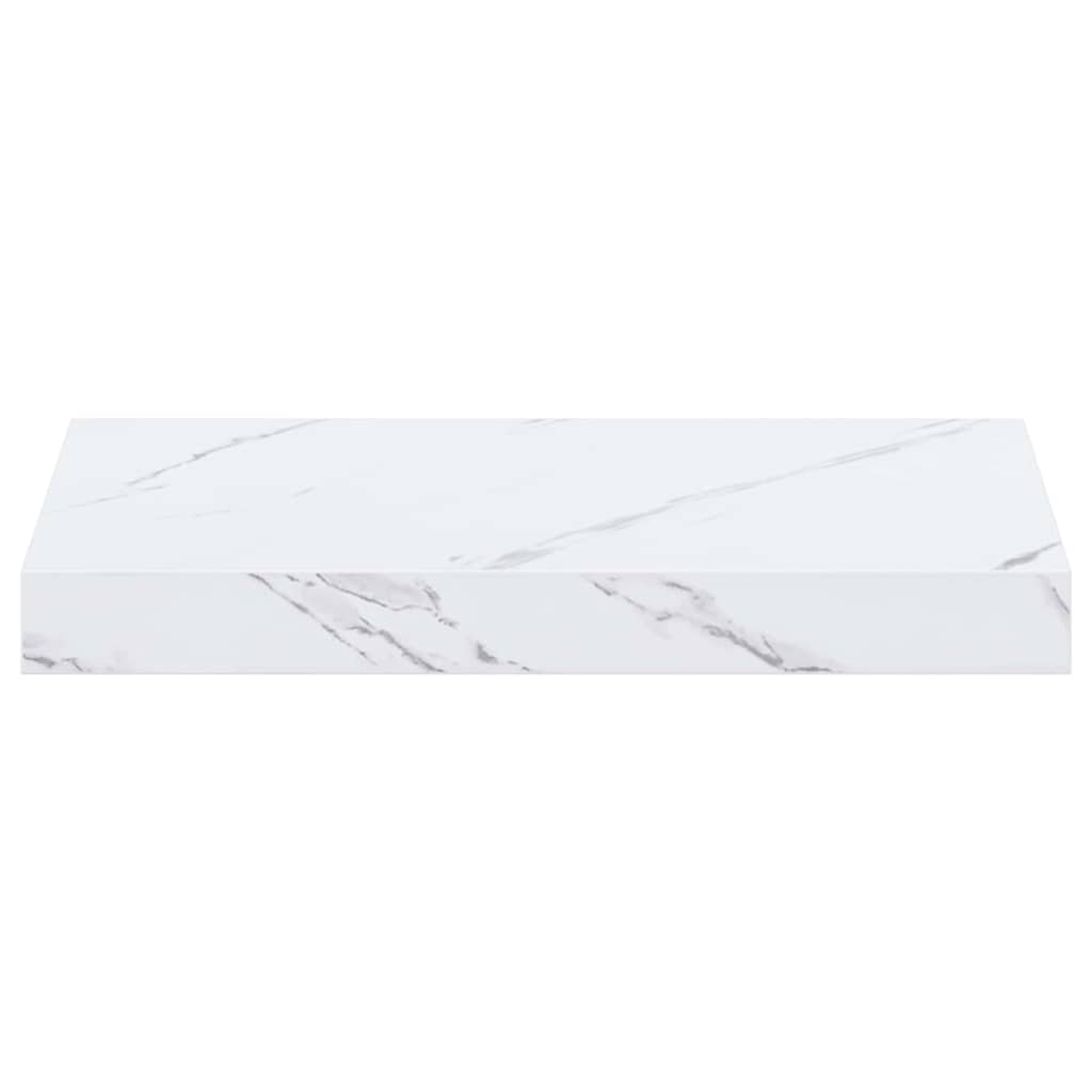 Wandregal 2 pcs Weiß Marmor 40 x 23,5 x 4 cm Holzwerkstoff