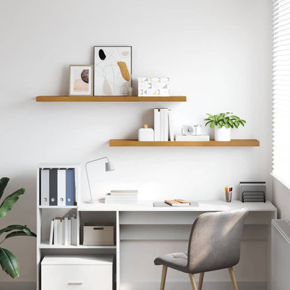 Wandregal 2 pcs Beige 120 x 23,5 x 4 cm Holzwerkstoff