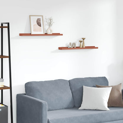 Wandregal mit Regal 2 pcs Rot 60 x 9 x 3 cm Holzwerkstoff