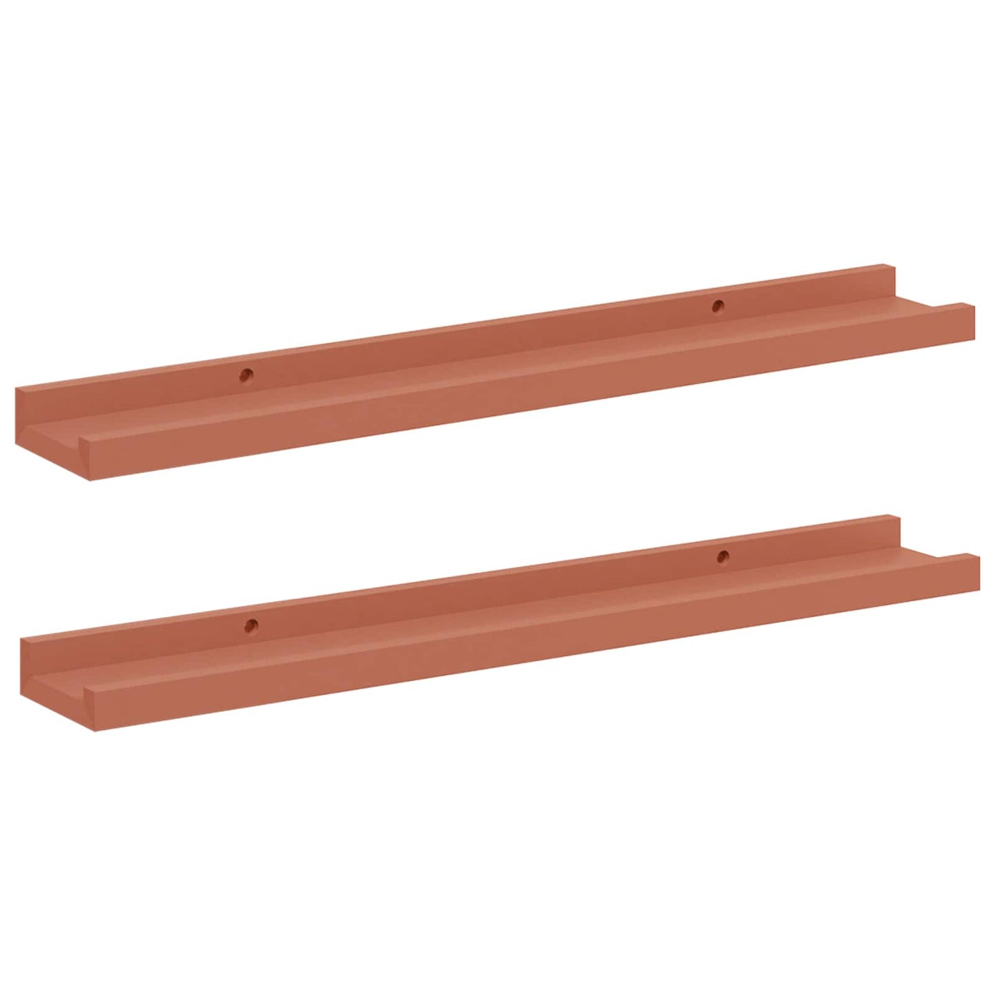 Wandregal mit Regal 2 pcs Rot 60 x 9 x 3 cm Holzwerkstoff