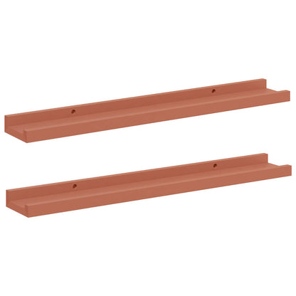 Wandregal mit Regal 2 pcs Rot 60 x 9 x 3 cm Holzwerkstoff