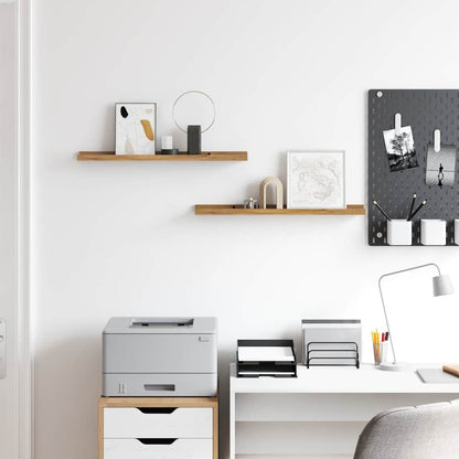 Wandregal mit Regal 2 pcs Braun 60 x 9 x 3 cm Holzwerkstoff