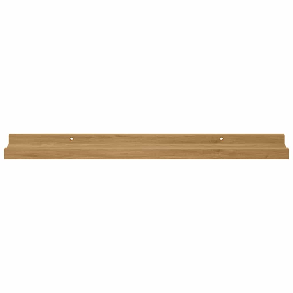 Wandregal mit Regal 2 pcs Braun 60 x 9 x 3 cm Holzwerkstoff