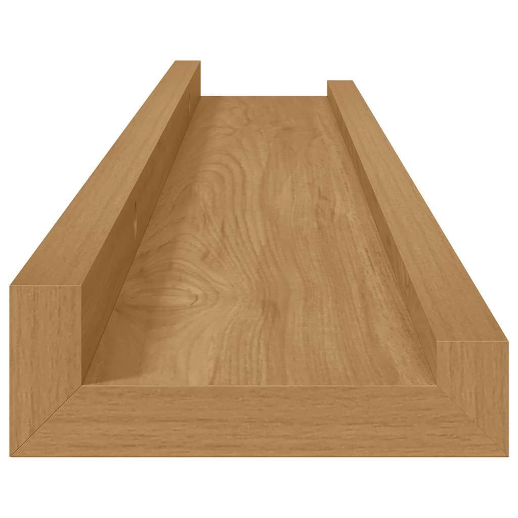 Wandregal mit Regal 2 pcs Braun 60 x 9 x 3 cm Holzwerkstoff