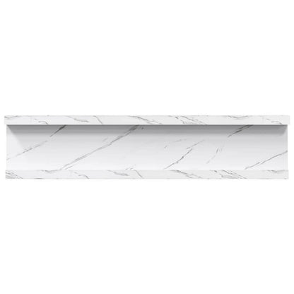 Wandregal 4 pcs Weiß Marmor 40 x 9 x 3 cm Holzwerkstoff