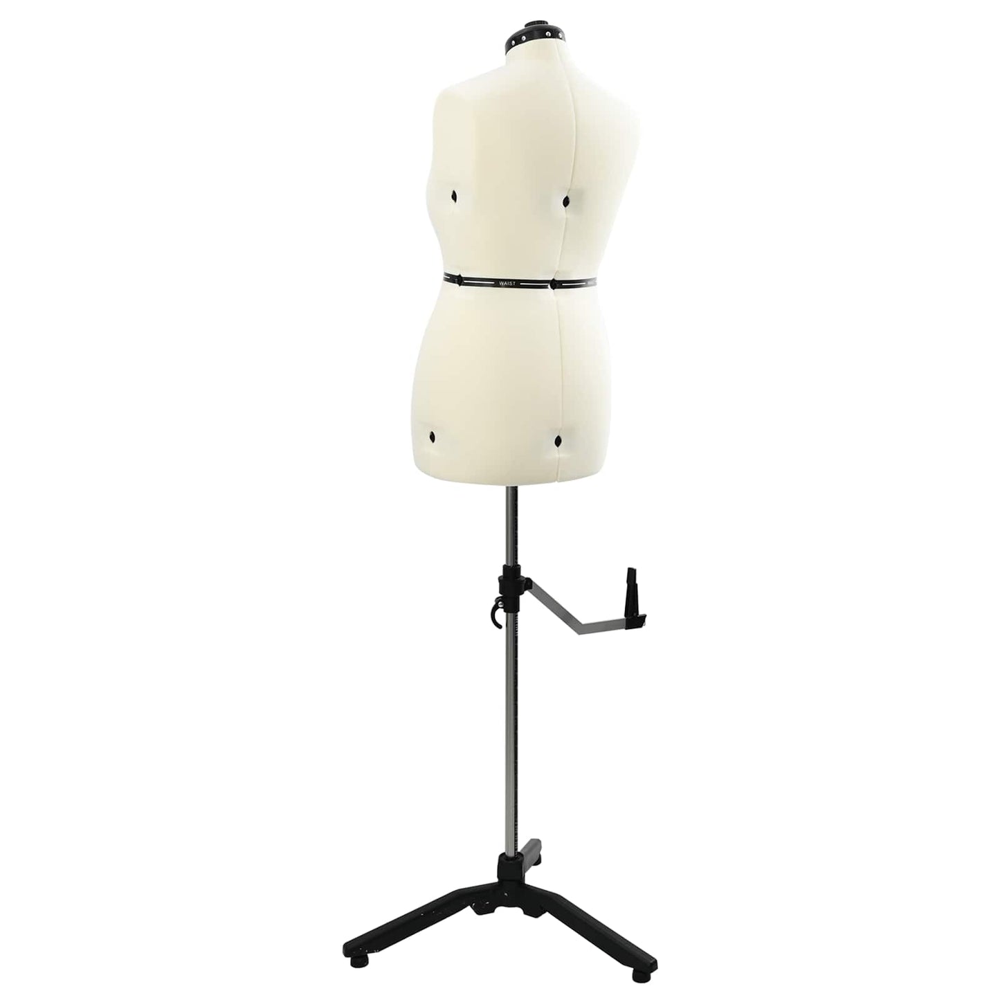 Verstellbare Kleiderform für Damen Creme M Samt