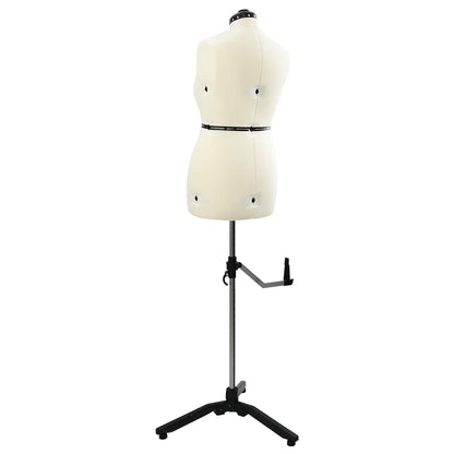 Verstellbare Kleiderform für Damen Creme M Samt