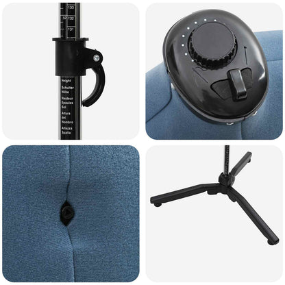 Verstellbare Schneiderpuppe für Männer Blau 37,5-45,5 Zoll