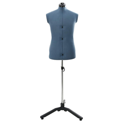 Verstellbare Schneiderpuppe für Männer Blau 37,5-45,5 Zoll